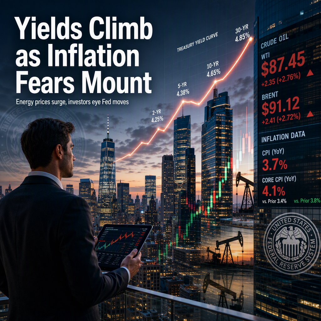 Treasury Yields Rise as Investors Brace for Inflation Data and Surging Energy Prices