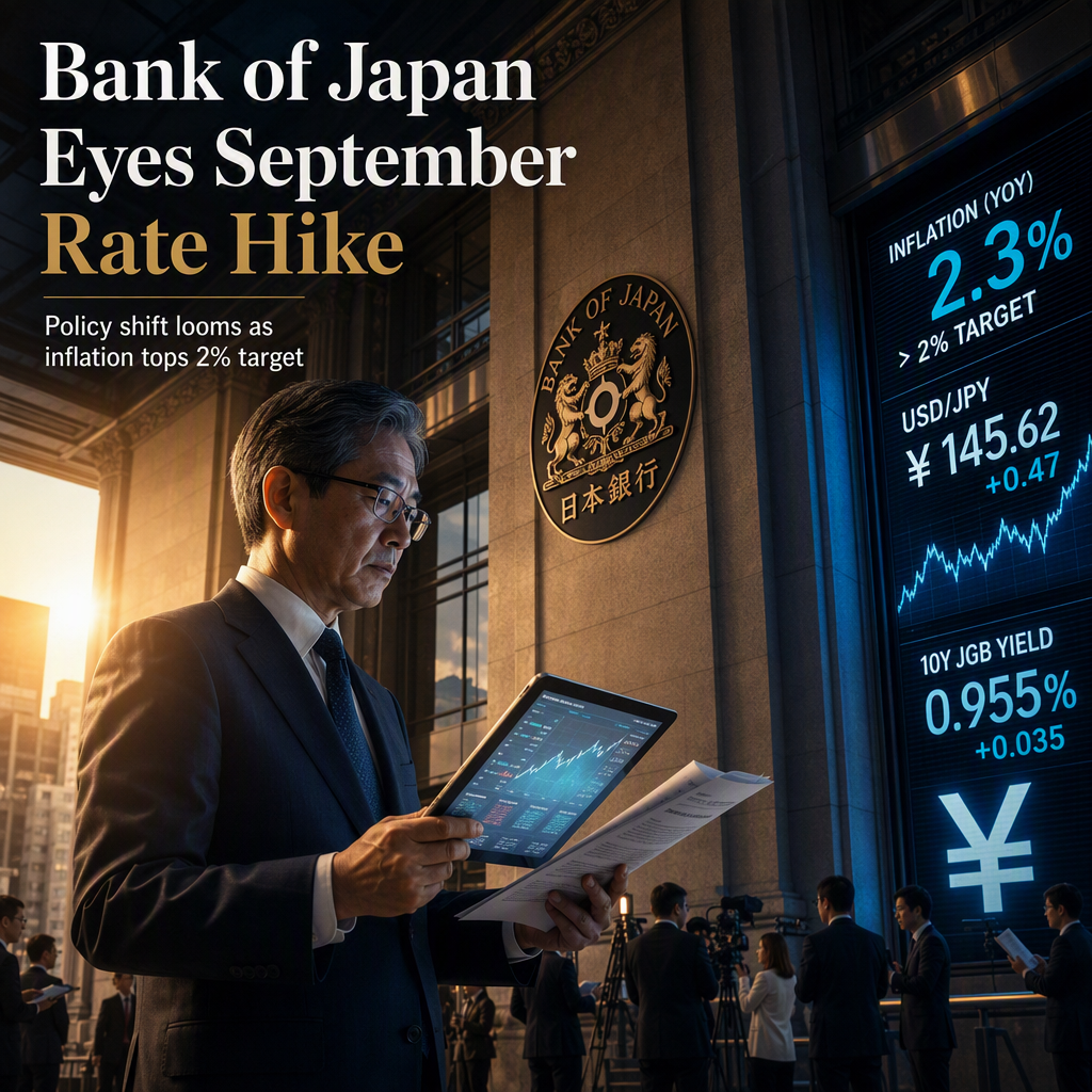 Bank of Japan May Consider September Rate Hike Amid Inflation Concerns
