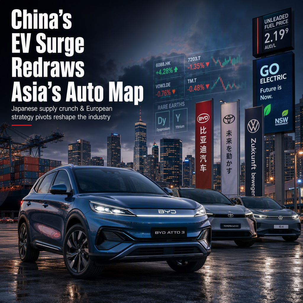 Chinese EV Makers Challenge Japanese and European Automakers Amid Supply Chain and Market Shifts in Asia-Pacific