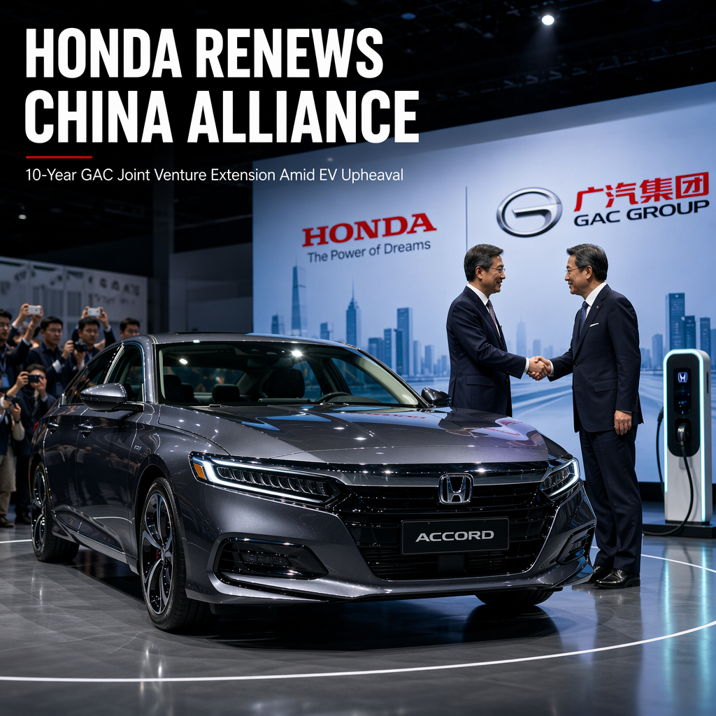 Honda Extends GAC Joint Venture in China Through 2038 Amid Slumping Sales