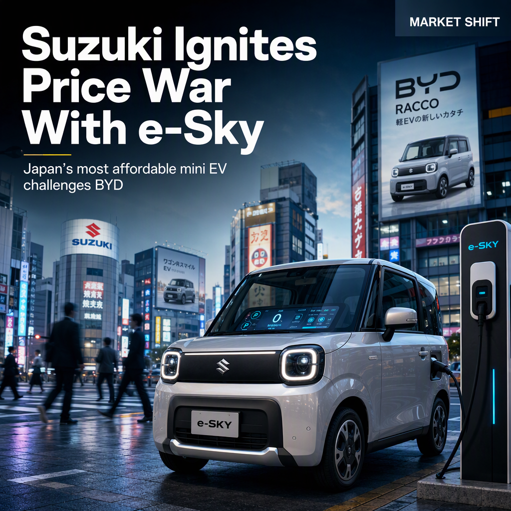 Suzuki Launches Japan's Cheapest Mini EV, Challenging BYD with e-Sky