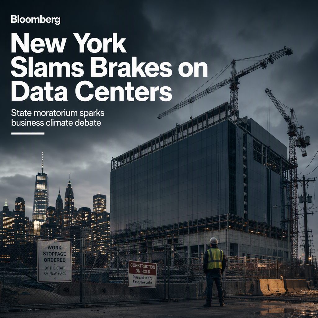 New York Imposes Moratorium on Hyperscale Data Centers, Drawing Criticism Over Business Climate
