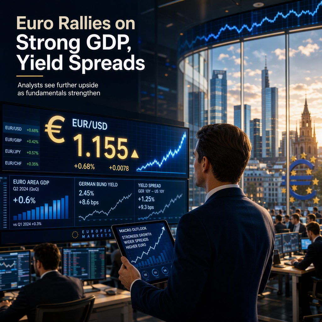 Euro Gains Ground Against US Dollar as Yield Spreads and GDP Support Upside Bias