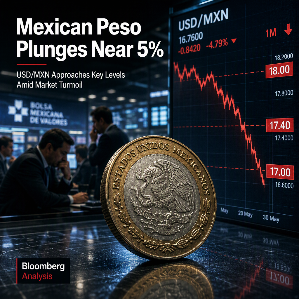 Mexican Peso Faces Steepest Monthly Drop Since August as USD/MXN Approaches Key Levels