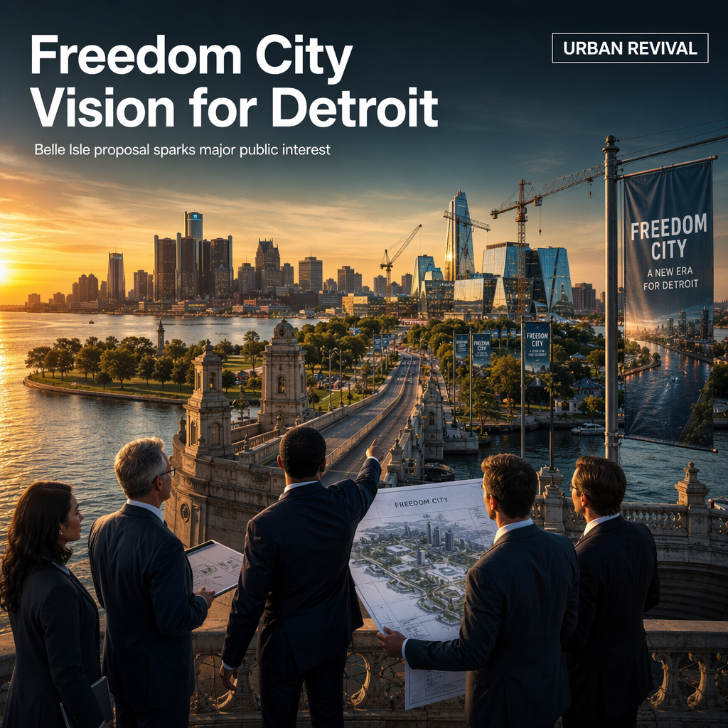 Detroit Developer Proposes Low-Tax 'Freedom City' on Belle Isle Amid Taxpayer Exodus from High-Tax Cities