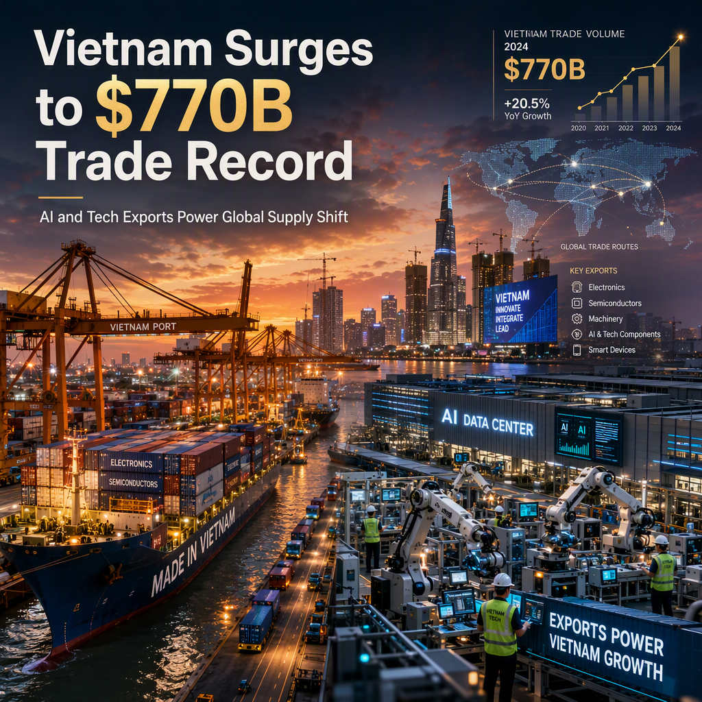 Vietnam's Trade Volume Hits Record $770 Billion on AI-Driven Export Surge