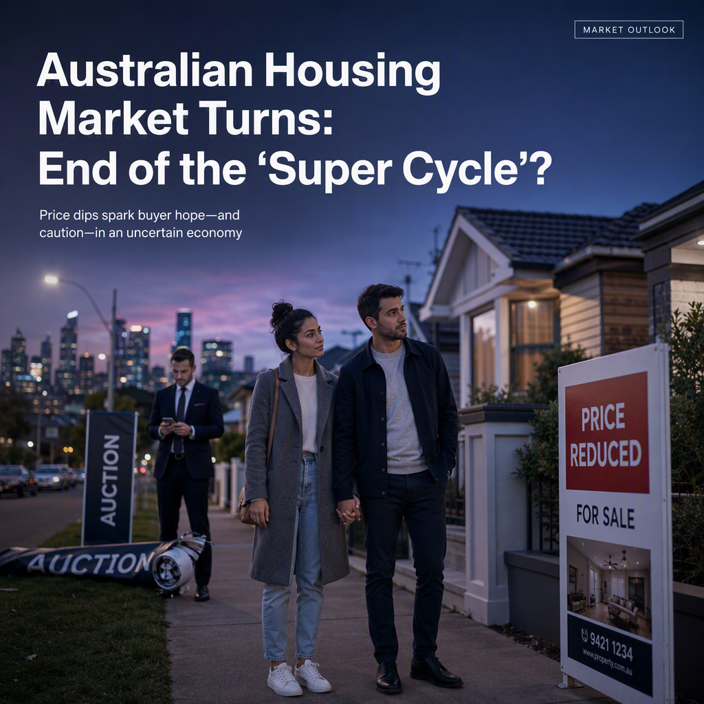 Australian Housing Prices Dip, Signaling Possible End to Property 'Super Cycle'