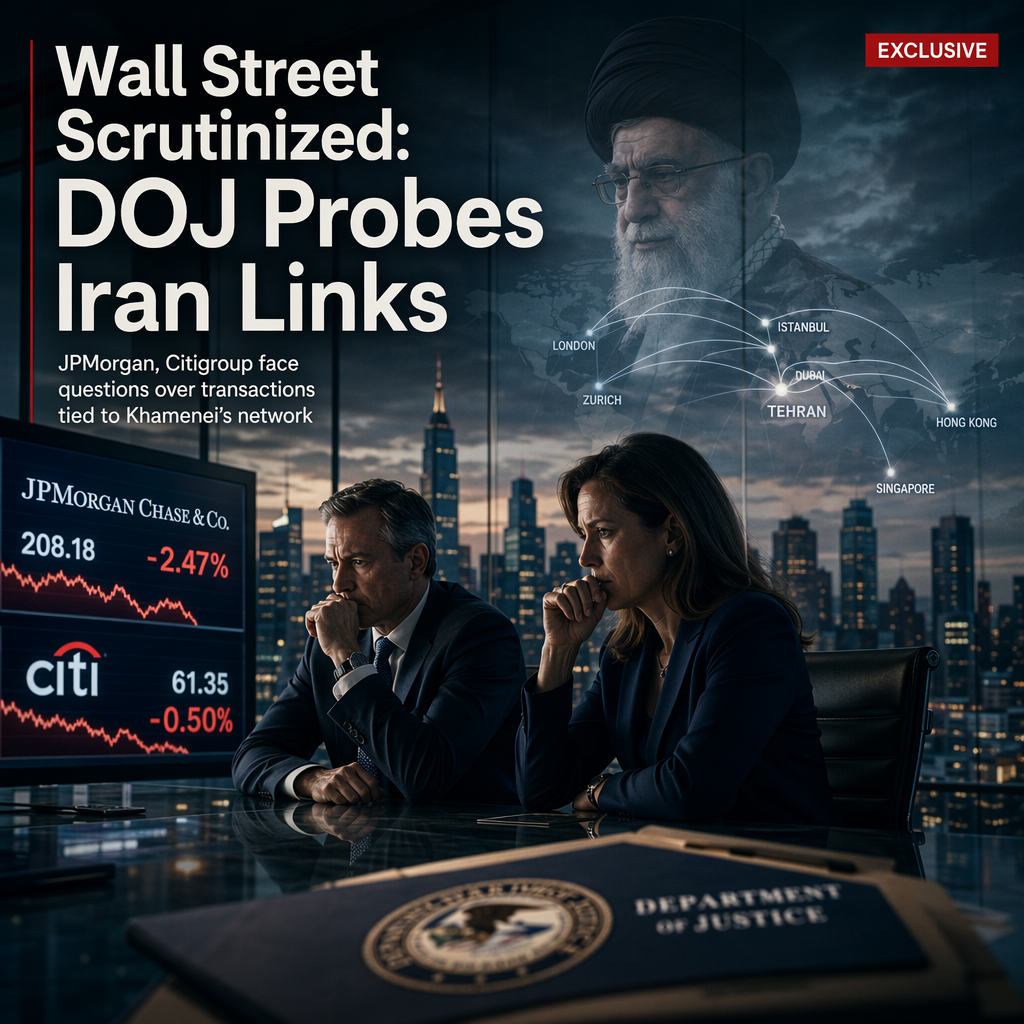 DOJ Investigates JPMorgan and Citigroup Over Transactions Linked to Iran Supreme Leader's Business Network