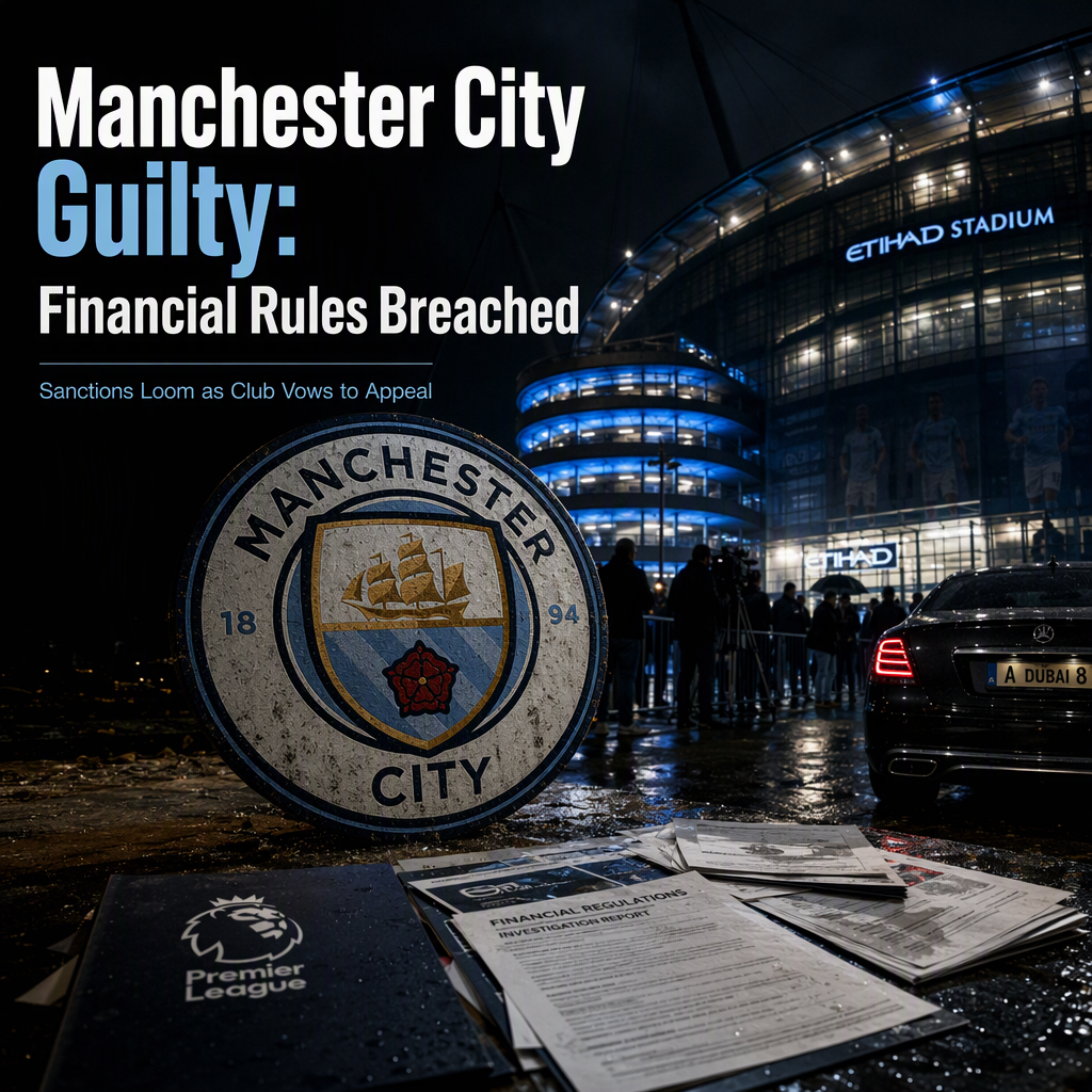 Manchester City Found Guilty of Premier League Financial Rule Breaches, Faces Uncertain Sanctions