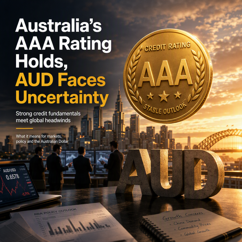 Australia's AAA Credit Rating Affirmed, but Growth Concerns Weigh on AUD Outlook