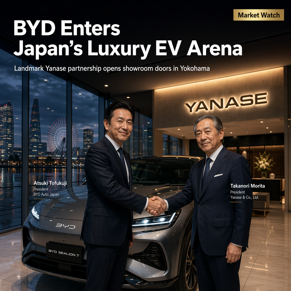 BYD Partners with Japan's Yanase to Enter Luxury EV Market