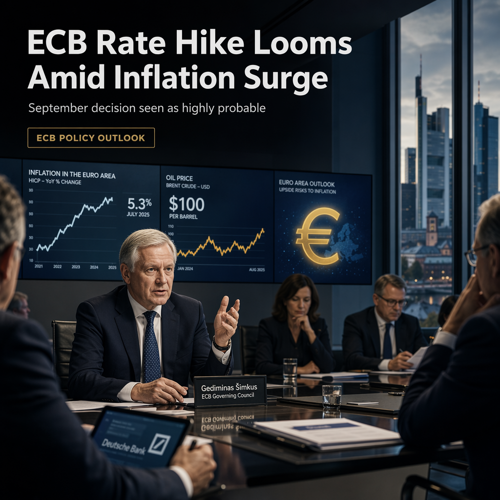 ECB Officials and Analysts Signal High Probability of September Rate Hike Amid Inflation Concerns
