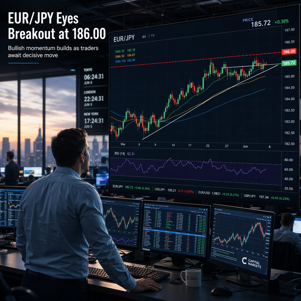 EUR/JPY Holds Below Key Resistance as Bullish Momentum Builds for Potential Breakout