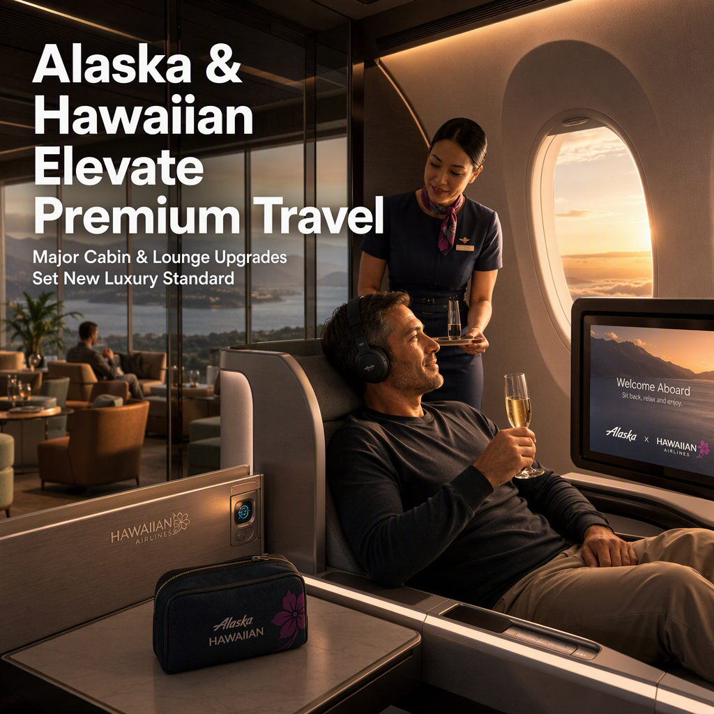 Alaska Airlines and Hawaiian Unveil Major Premium Cabin Overhaul Following Merger