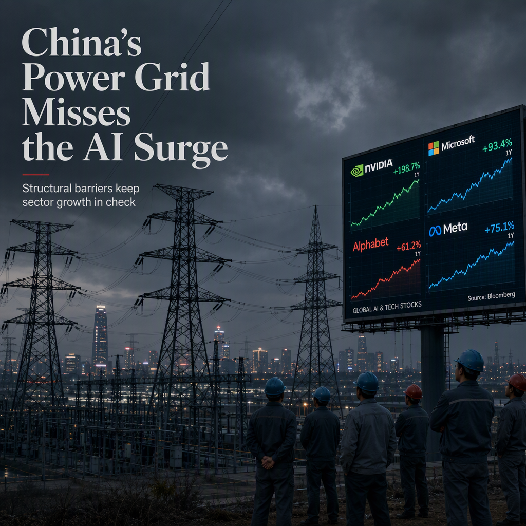 China's Power Infrastructure Stocks Miss Out on AI Boom Amid Structural Challenges