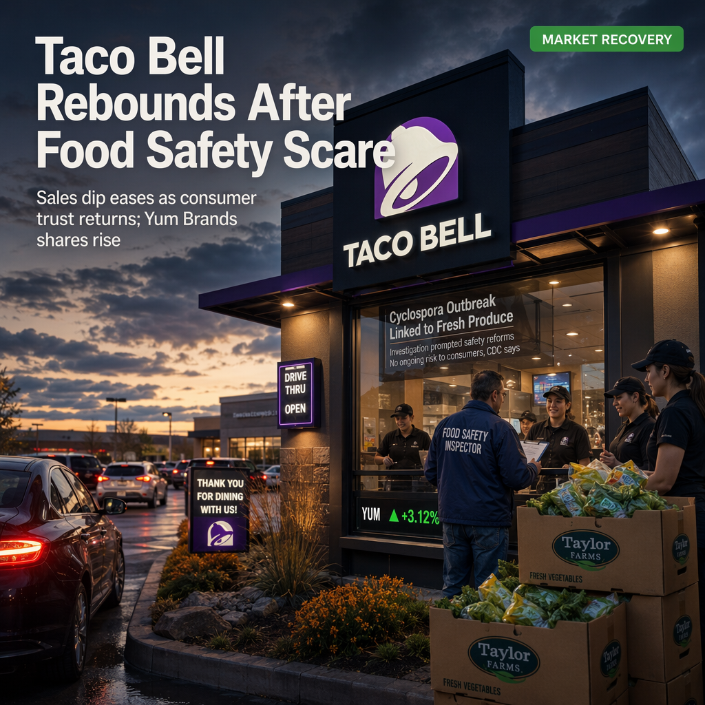Taco Bell Sales Hit by Cyclospora Outbreak, But Recovery Signs Emerge, Says Yum Brands