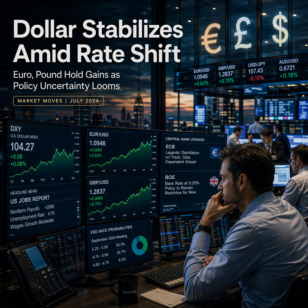 Dollar Stabilizes as Fed Rate Hike Bets Shift; Euro and Pound Hold Gains Amid Policy Uncertainty
