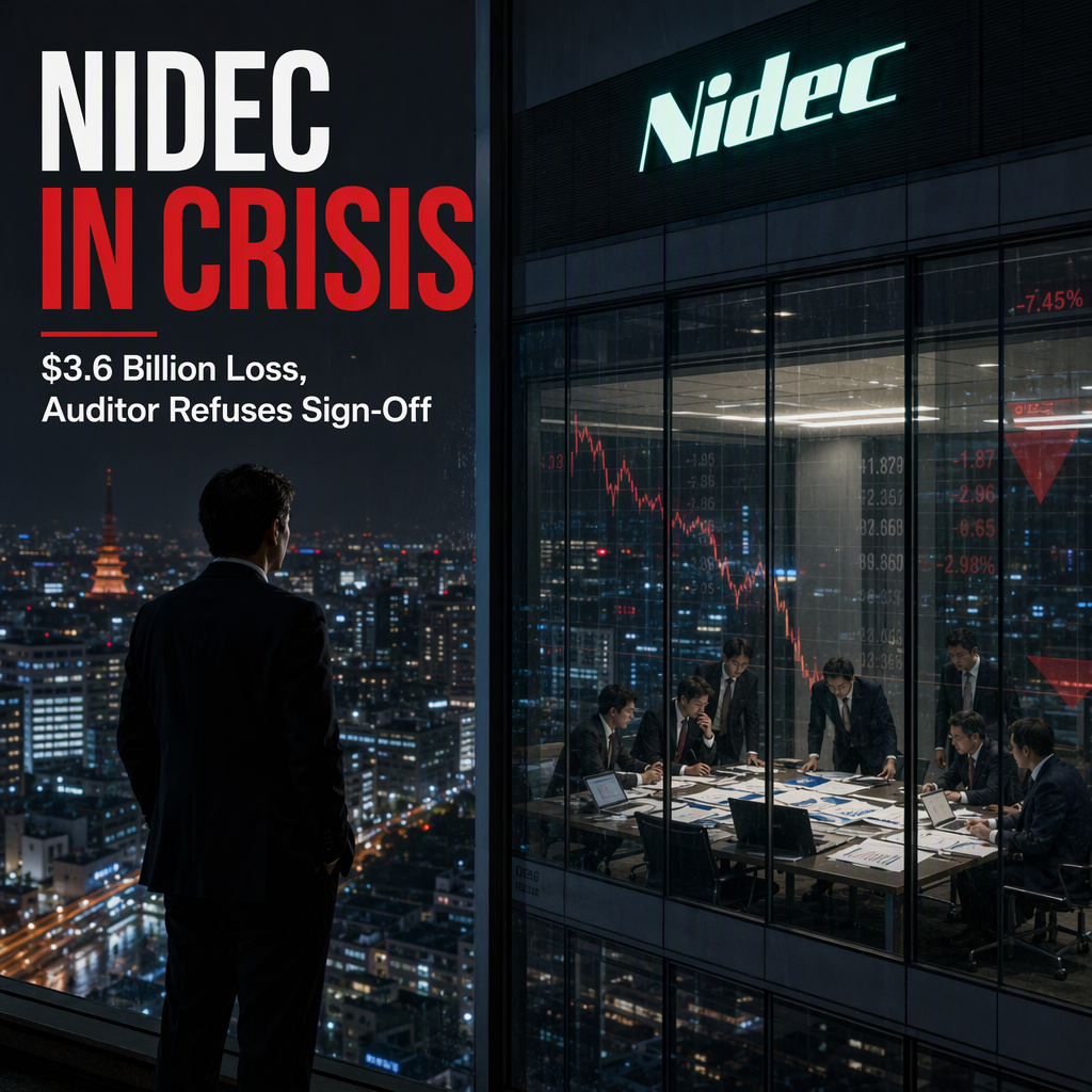 Nidec Faces $3.6 Billion Loss and Auditor Scrutiny Amid Governance Crisis