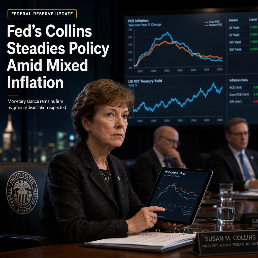 Fed’s Collins Maintains Restrictive Policy Stance Despite Mixed PCE Inflation Data