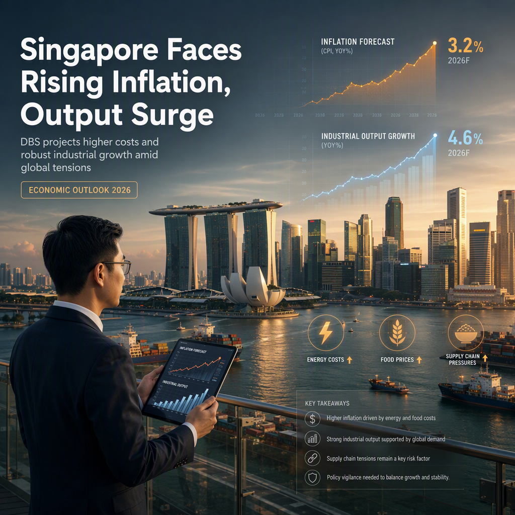DBS Forecasts Higher Singapore Inflation and Industrial Output Amid Cost Pressures