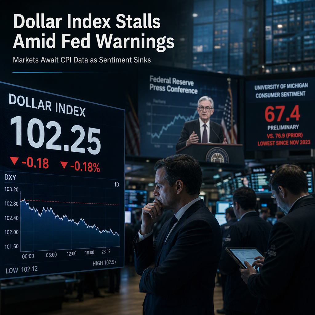 Dollar Index Stalls Despite Fed Hawkishness and Record-Low Consumer Sentiment