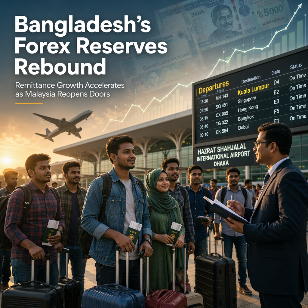 Bangladesh's Forex Reserves Set for Boost as Malaysia Reopens to Migrant Workers