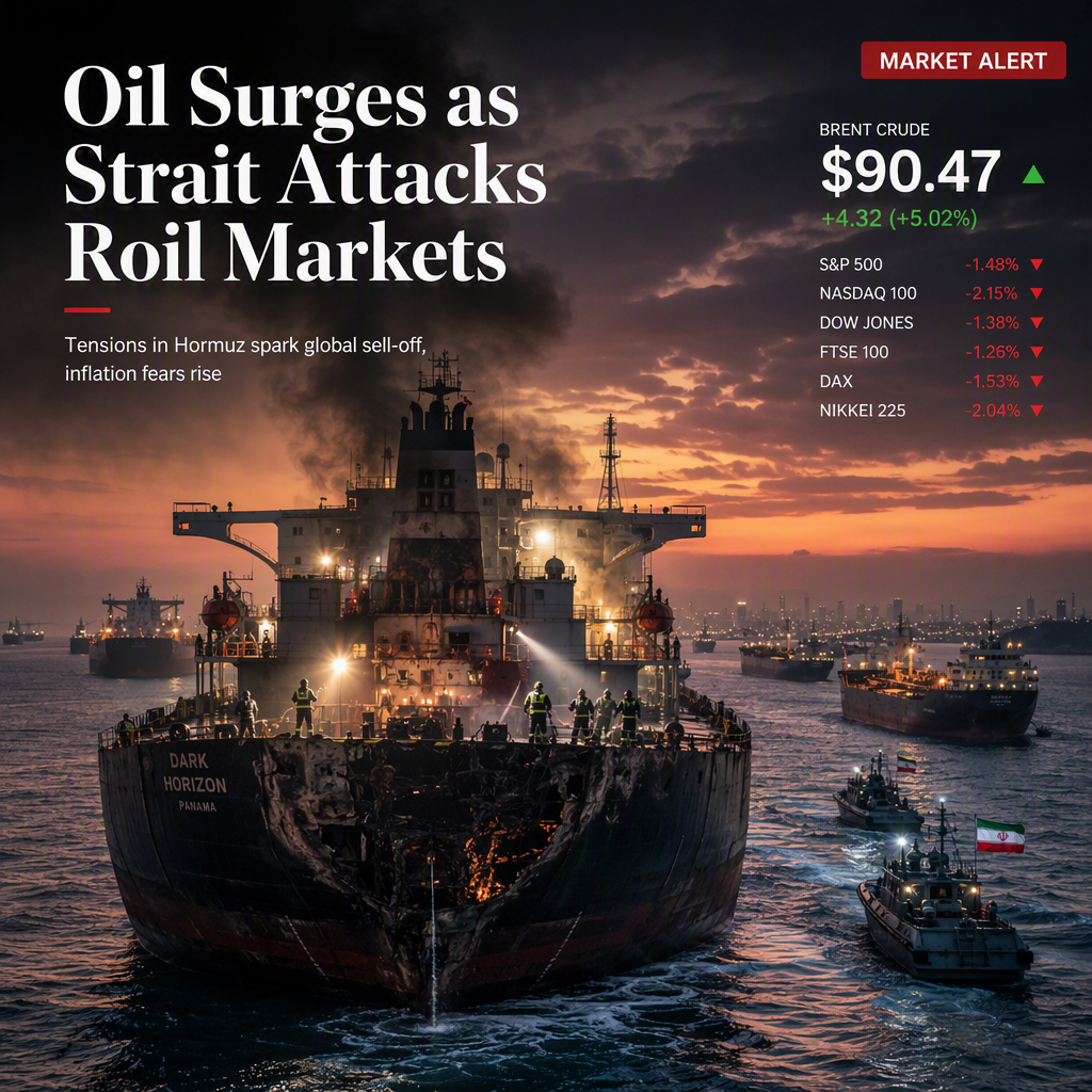 Oil Prices Surge Above $90 as Iran Resumes Attacks in Strait of Hormuz, Global Markets React