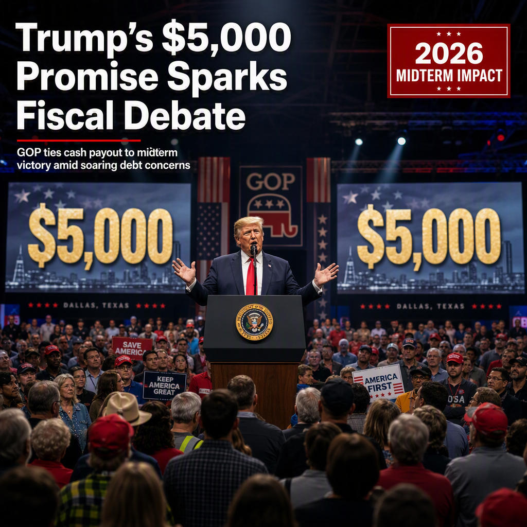 Trump Promises $5,000 Payments to Americans if GOP Wins 2026 Midterms, Sparking Fiscal Debate