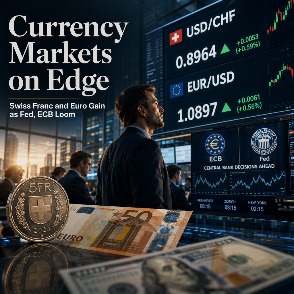Swiss Franc and Euro Gain as Markets Await Central Bank Decisions and US Inflation Data
