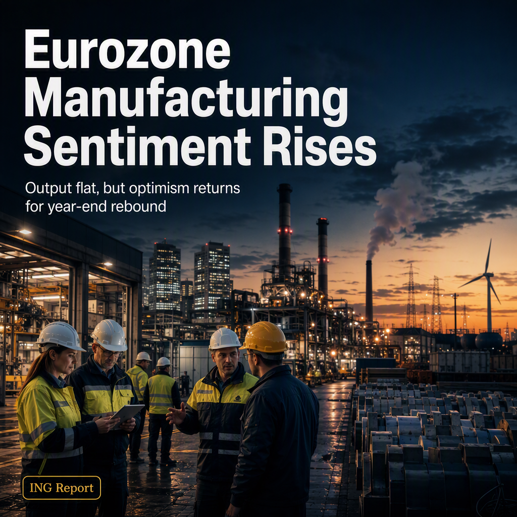 Eurozone Manufacturing Sentiment Improves Despite Flat Output, ING Reports
