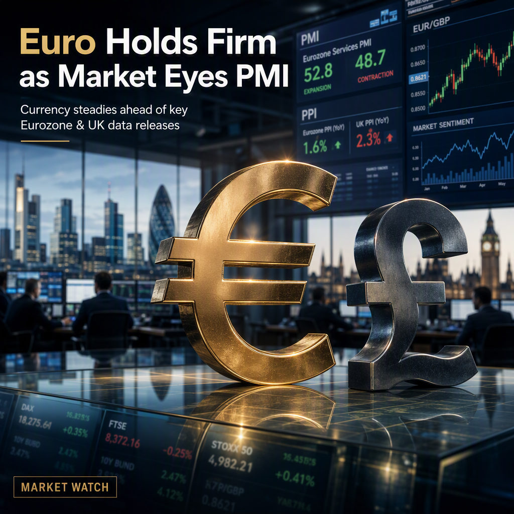 Euro Holds Gains Against Pound as Markets Await Eurozone and UK Services PMI Data