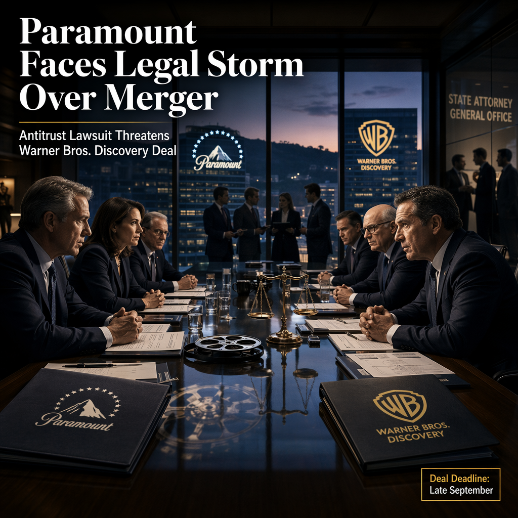 Paramount Pushes Forward With Warner Bros. Discovery Merger Despite Antitrust Lawsuit and Potential Delays