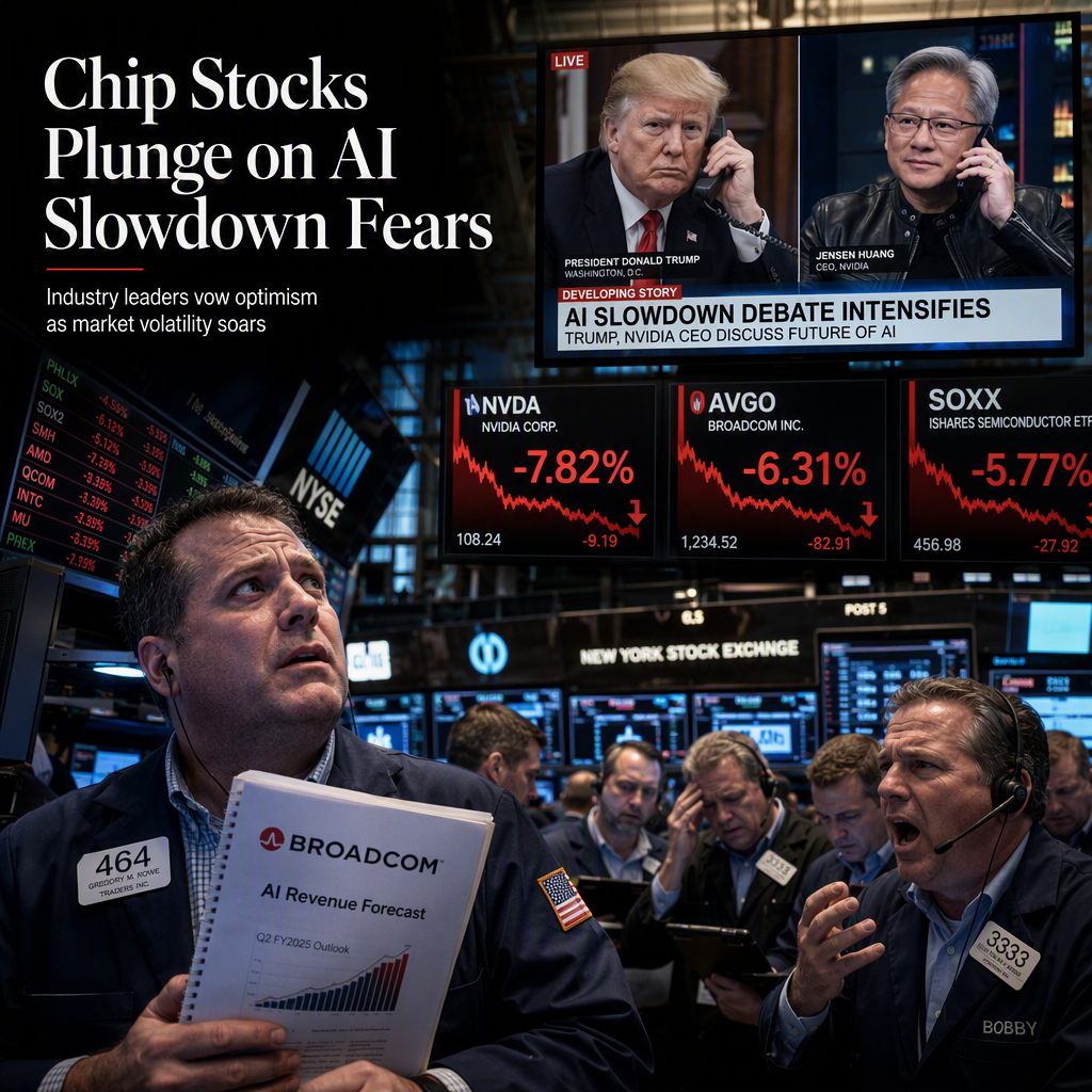 AI Slowdown Fears Trigger Sharp Selloff in Chip Stocks Despite Industry Optimism