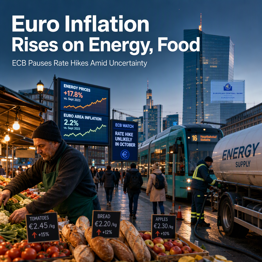 Euro-Area Inflation Accelerates in September on Energy and Food Prices, ECB Rate Hike Unlikely in October