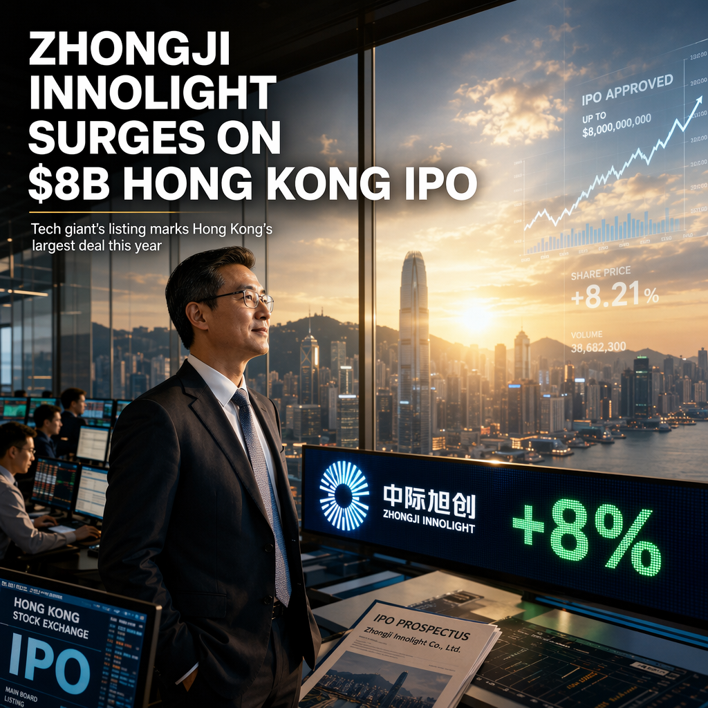 Zhongji Innolight Shares Jump After Securing Approval for Up to $8 Billion Hong Kong Listing