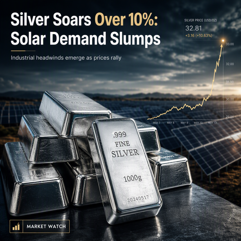 Silver Prices Surge Over 10% Despite Declining Solar Sector Demand