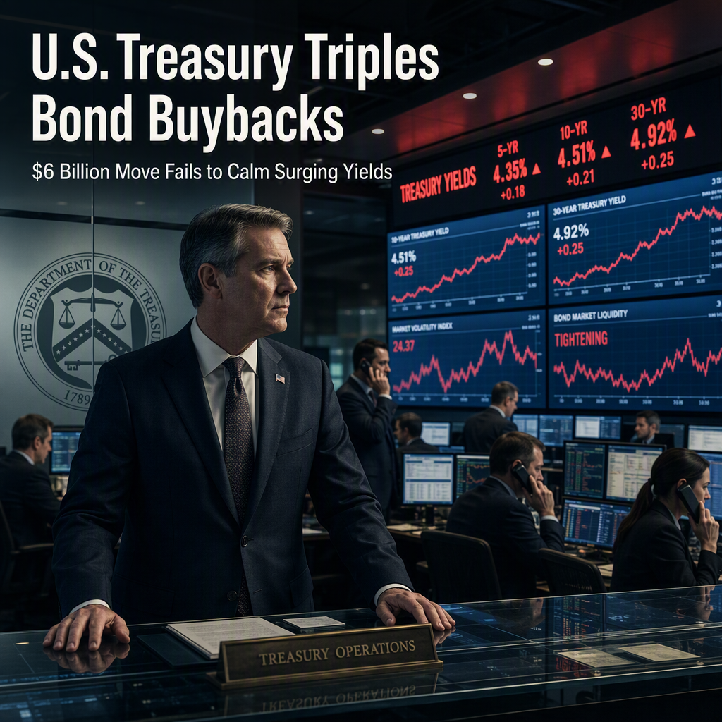 U.S. Treasury Triples Bond Buybacks to $6 Billion Amid Market Volatility