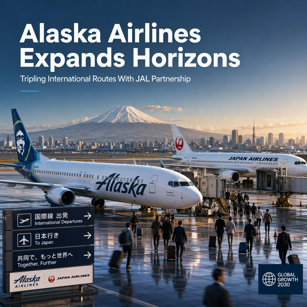 Alaska Airlines Targets Tripling International Routes Through Japan Airlines Partnership
