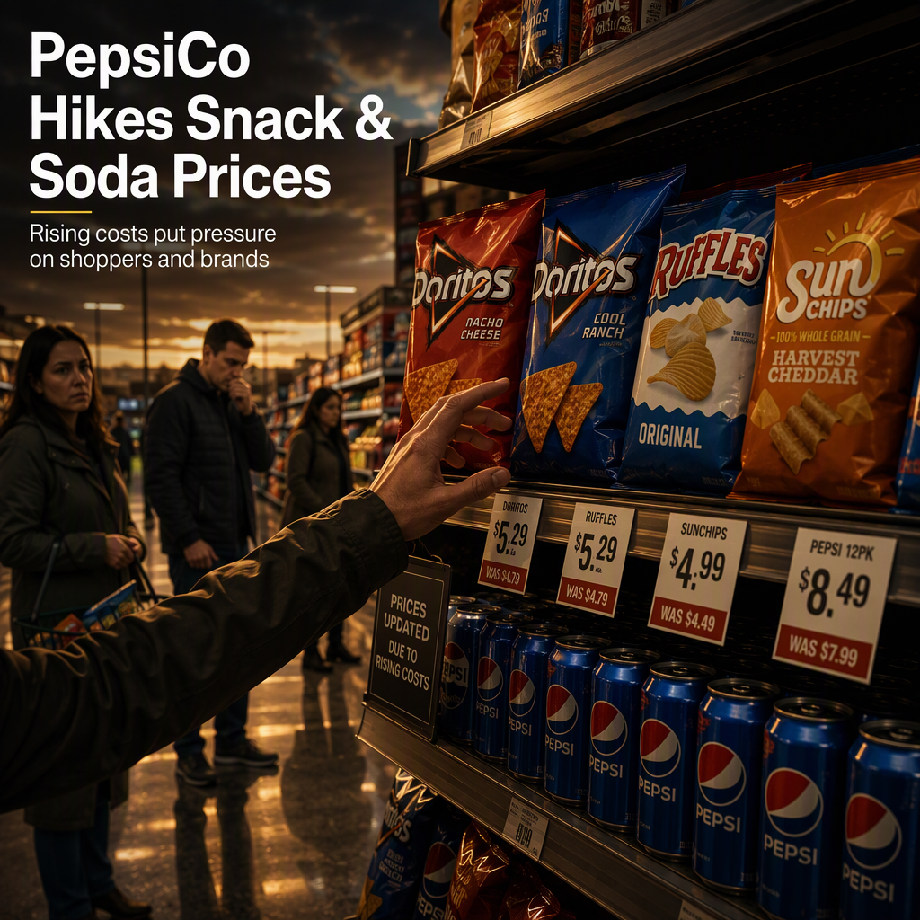 PepsiCo Raises Prices on Doritos, Ruffles, SunChips, and Select Sodas Amid Rising Costs
