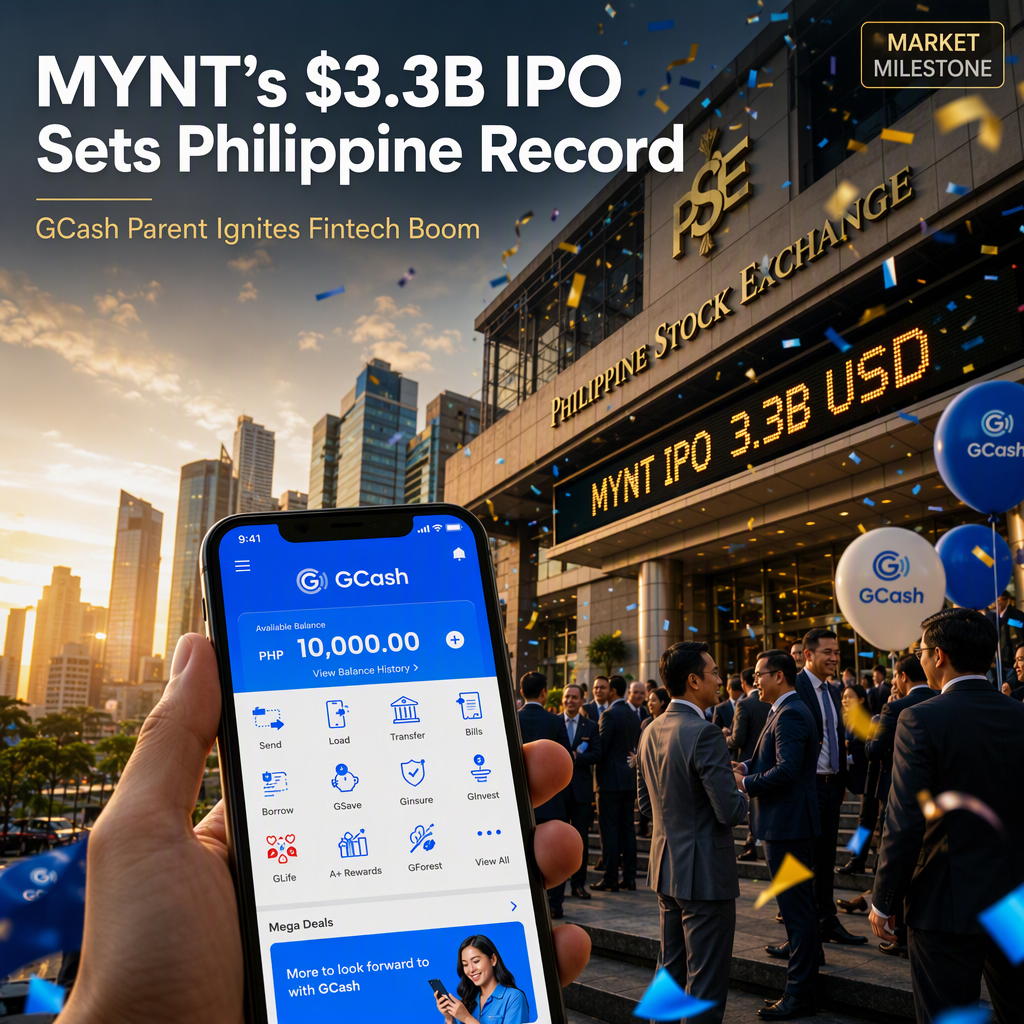 GCash Parent Mynt Sets Record $3.3 Billion IPO in the Philippines
