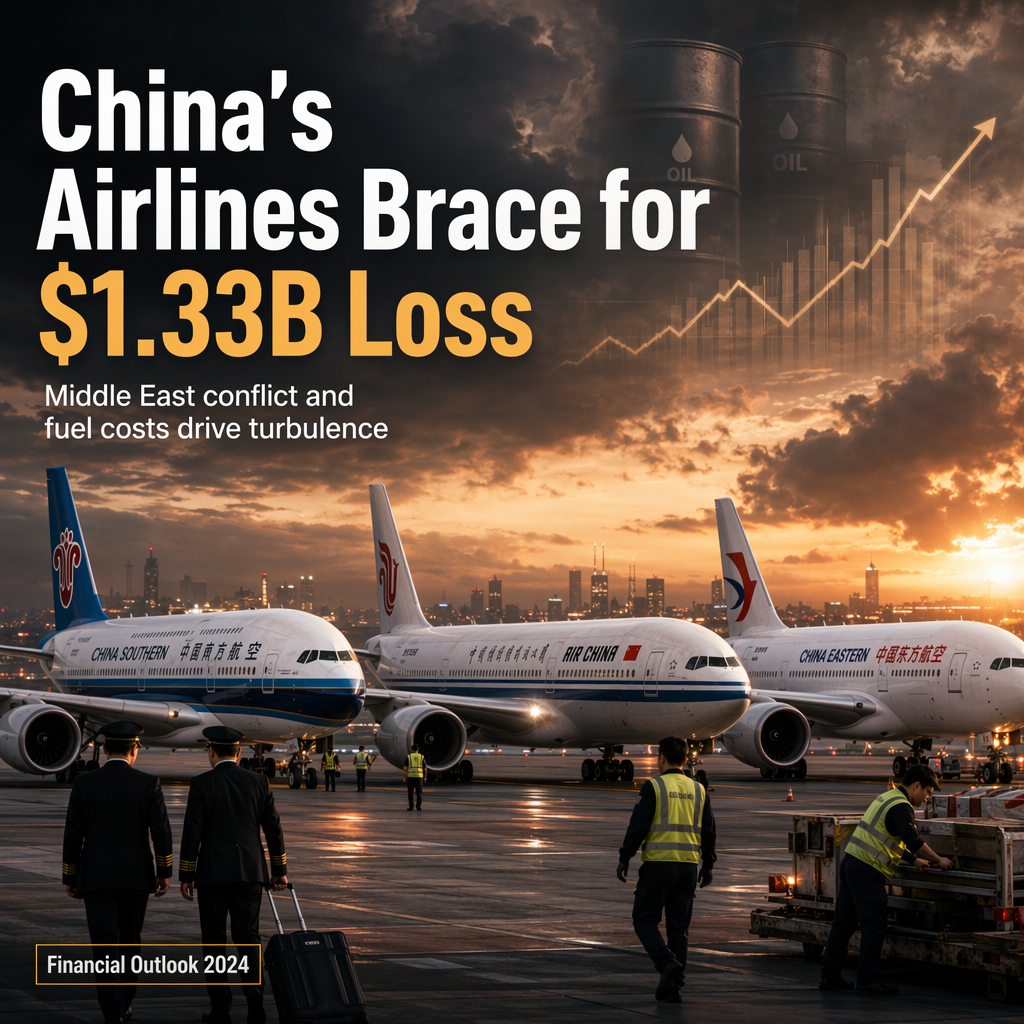 China's Top Airlines Forecast Up to $1.33 Billion Loss Amid Middle East Conflict and Rising Fuel Costs