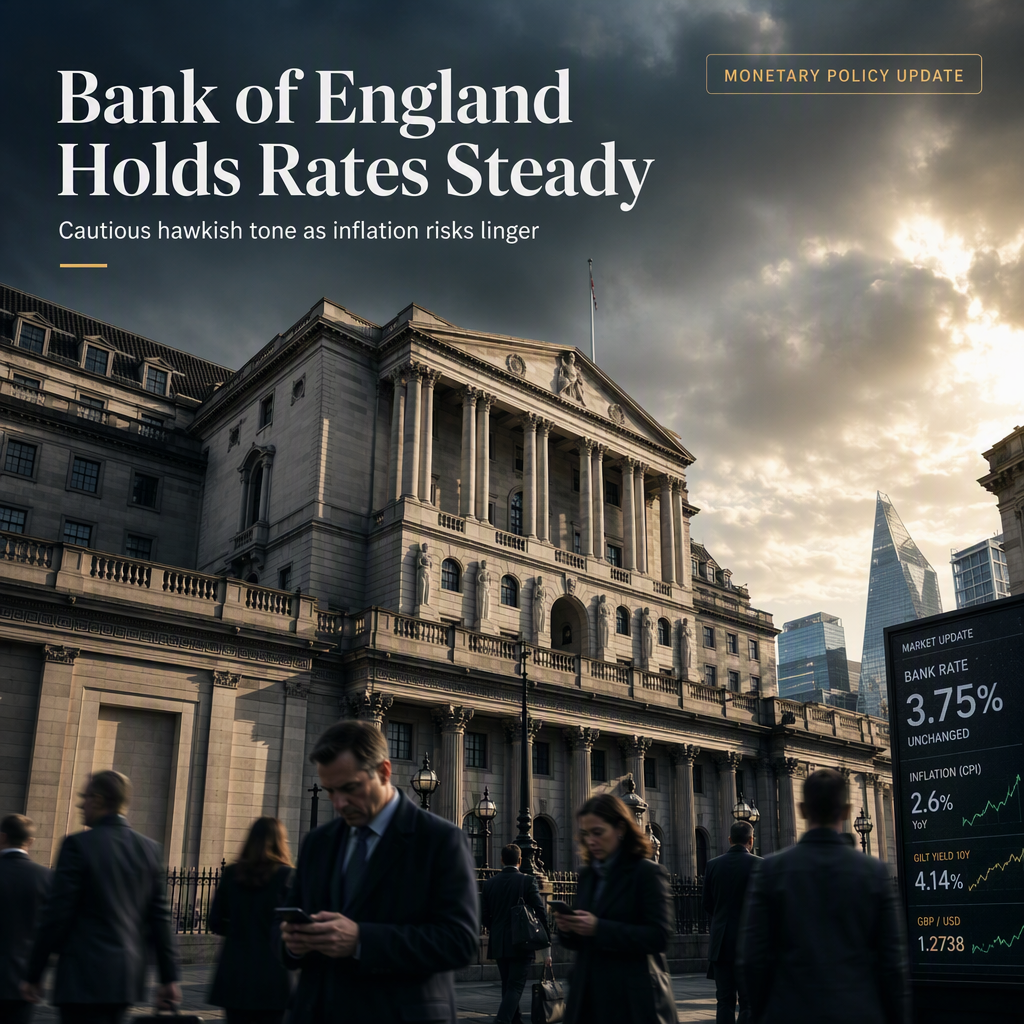Bank of England Holds Rates Steady Amid Hawkish Rhetoric and Persistent Inflation Risks