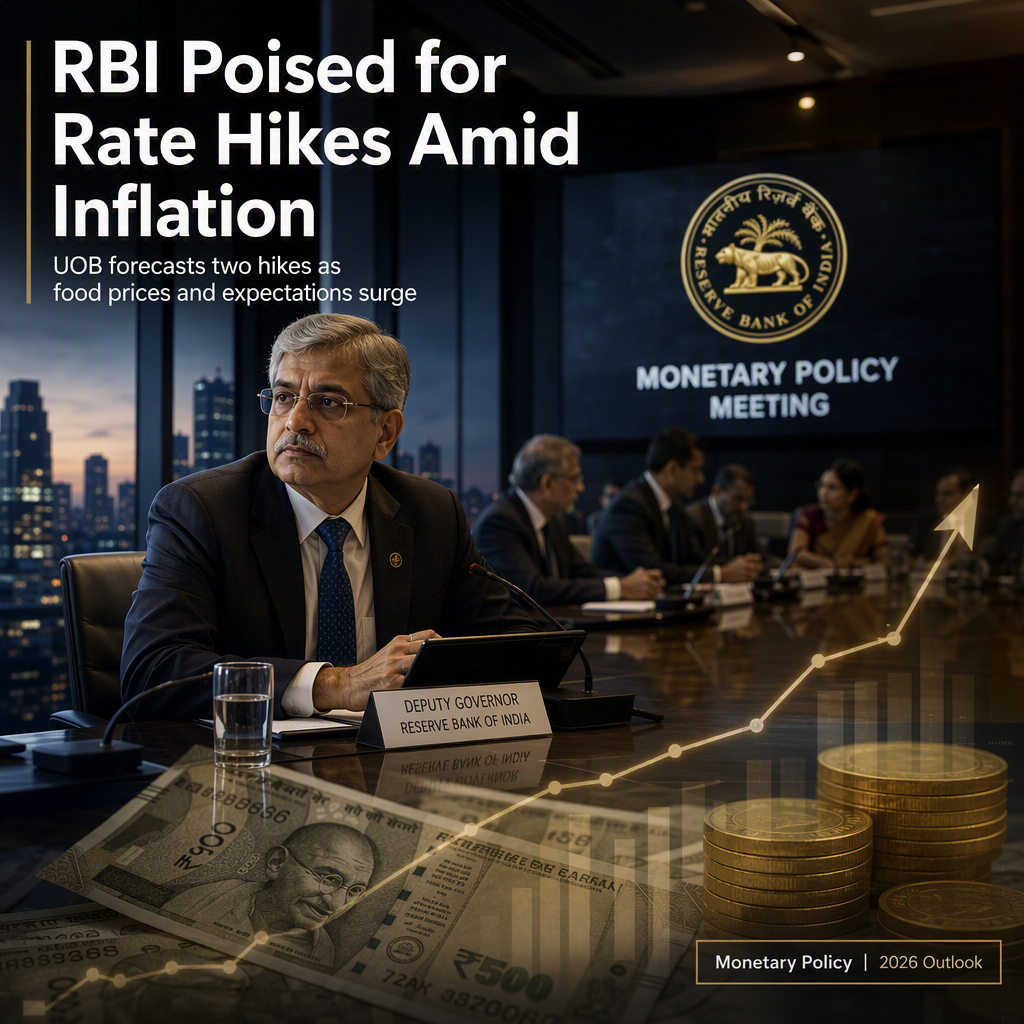 UOB Expects RBI to Hike Rates Amid Rising Inflation Risks in India