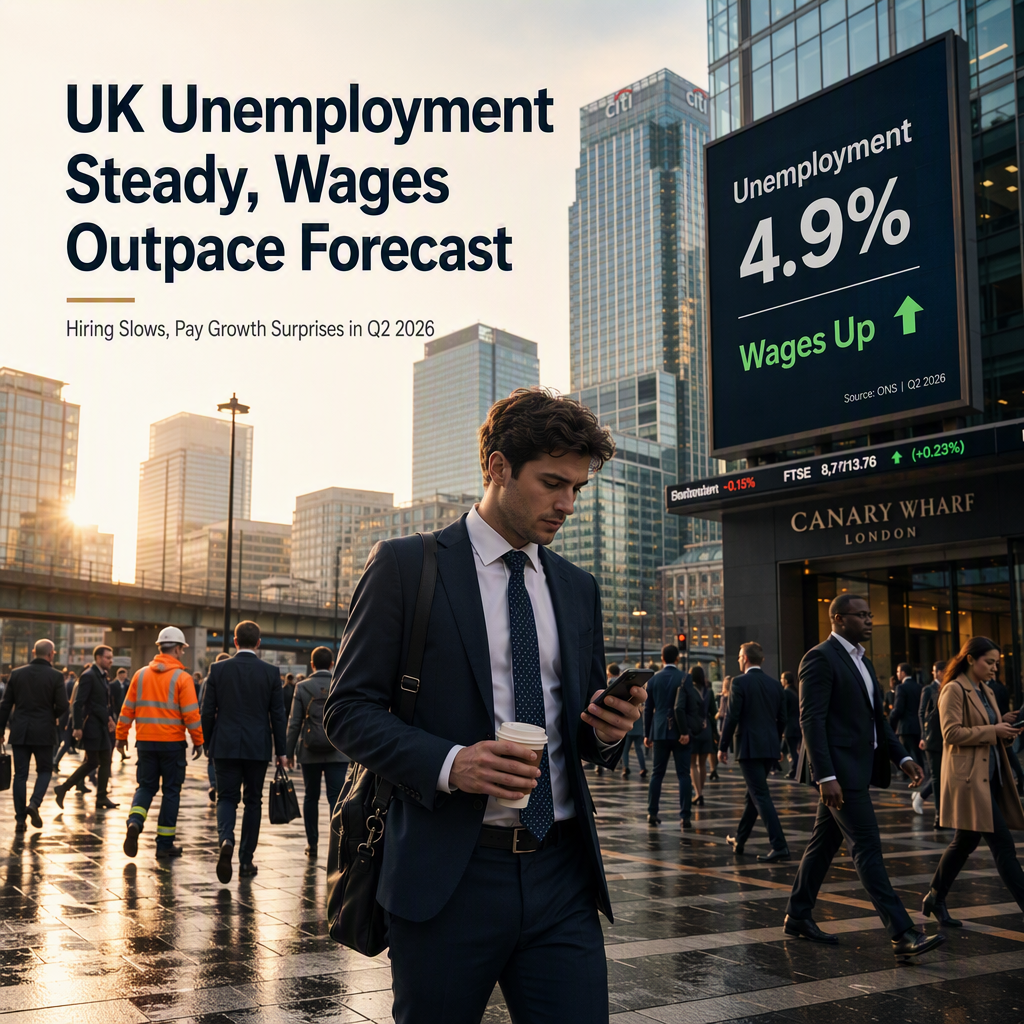 UK Unemployment Holds at 4.9% as Wage Growth Surpasses Expectations in Q2 2026