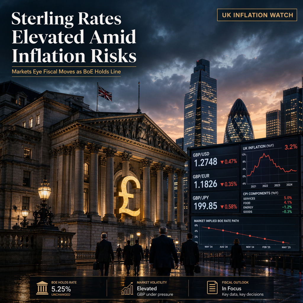 Sterling Rates Remain Elevated as UK Inflation Risks Persist, ING Strategists Say
