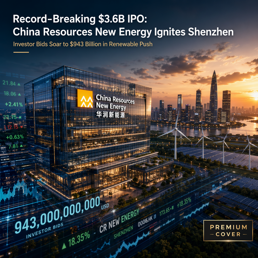 China Resources New Energy Draws $943 Billion in Bids for Record $3.6 Billion Shenzhen IPO