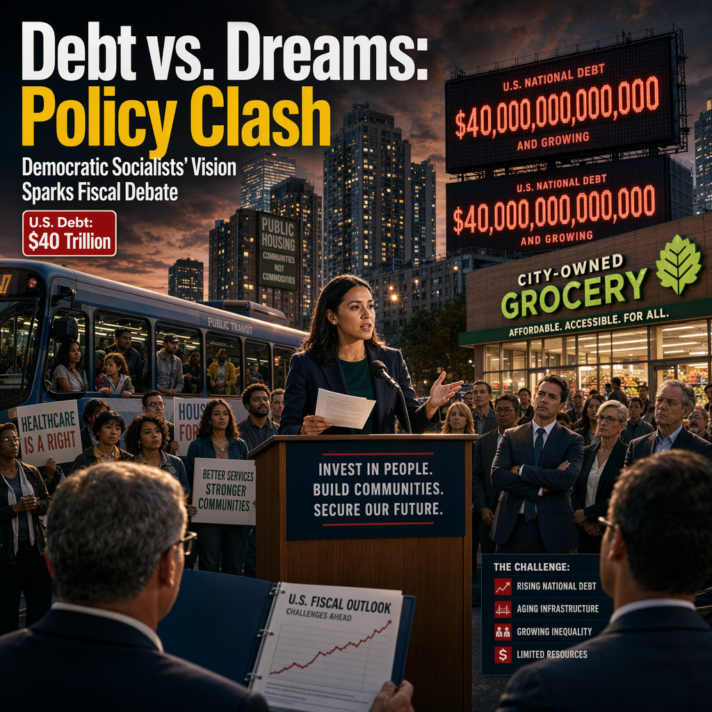 Democratic Socialist Policy Proposals Spark Debate Over Funding Amid Rising U.S. Debt