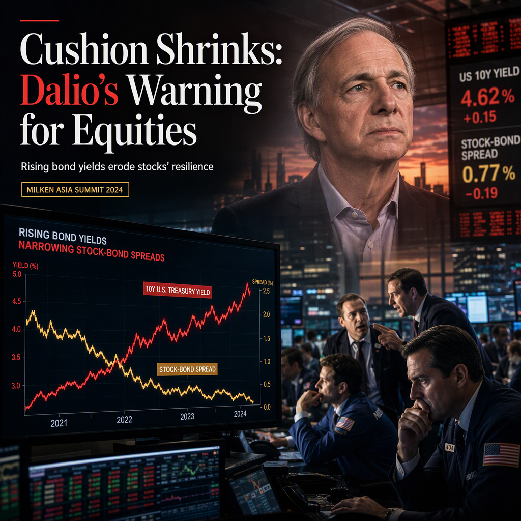 Ray Dalio Warns Stock Market Cushion Against Rising Bond Yields Is Shrinking
