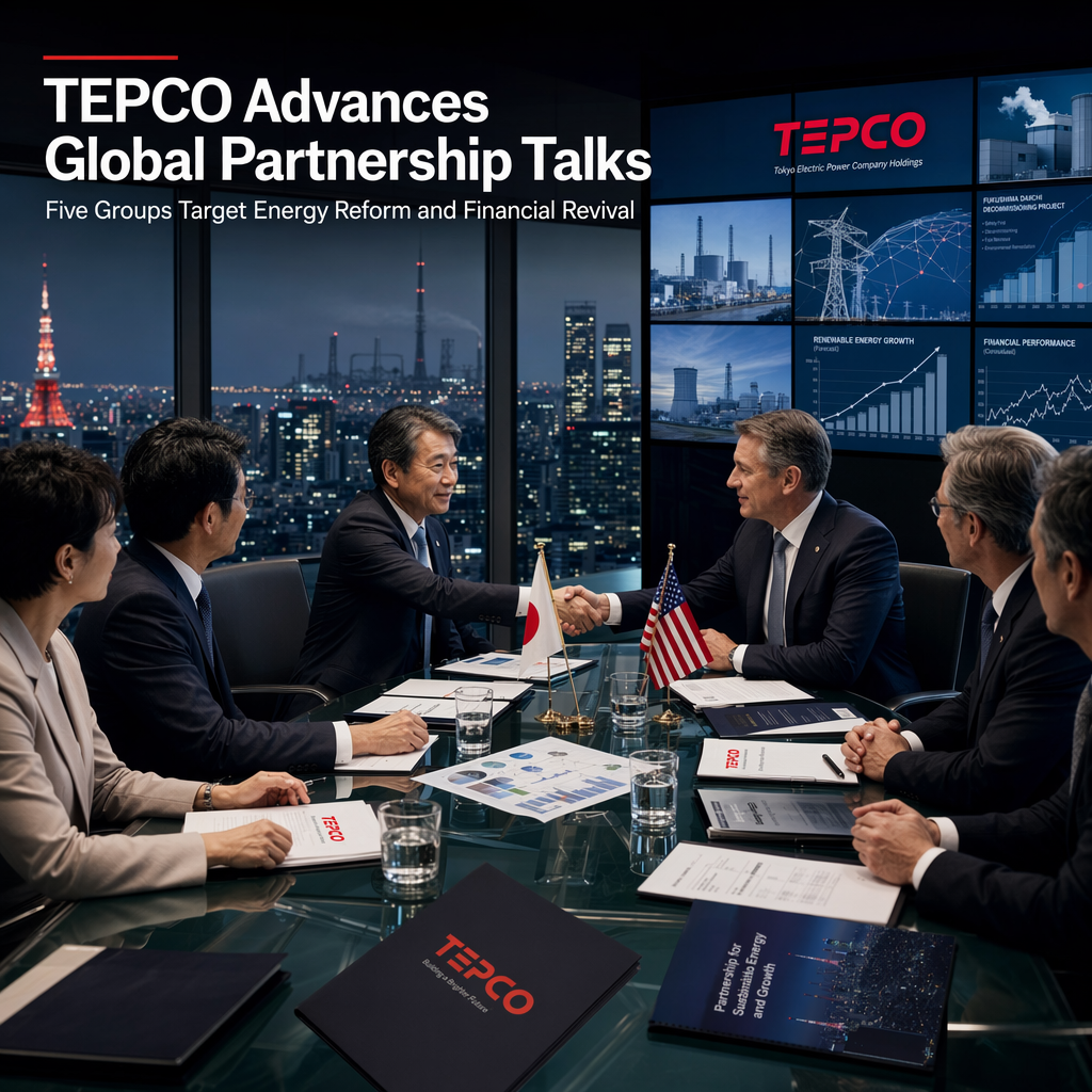 Tokyo Electric Power Advances Partnership Talks with Five Major Japanese and U.S. Investment and Telecom Groups