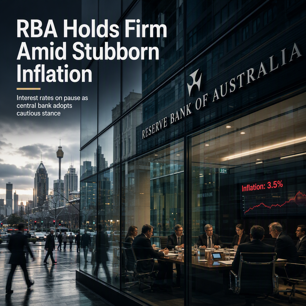 RBA Holds Rates Steady as Inflation Remains Stubbornly Above Expectations